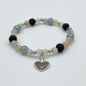 Passion & Enthusiasm Bracelet | 6-8mm Gemstone Bracelet | Agate • LavaStone |